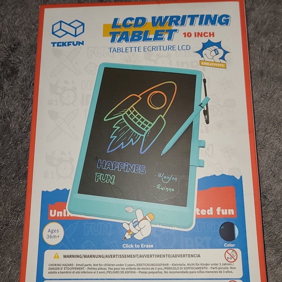 TEKFUN LCD Doodle Board 10in Drawing Pad for Kids, Writing Tablet NIB - Picture 1 of 5
